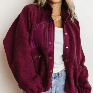 AMPERSAND AVE Burgundy Jacket